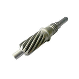 High-precision low-carbon steel pinion gear with external splines and heat-treated surface for durability and accurate fit
