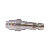 External spline shaft output shaft made of medium-carbon alloy steel with cold-forged splines and induction heat treatment for high durability and precision