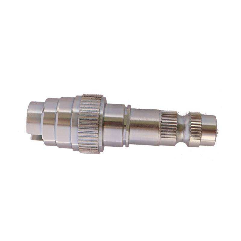 External spline shaft output shaft made of medium-carbon alloy steel with cold-forged splines and induction heat treatment for high durability and precision