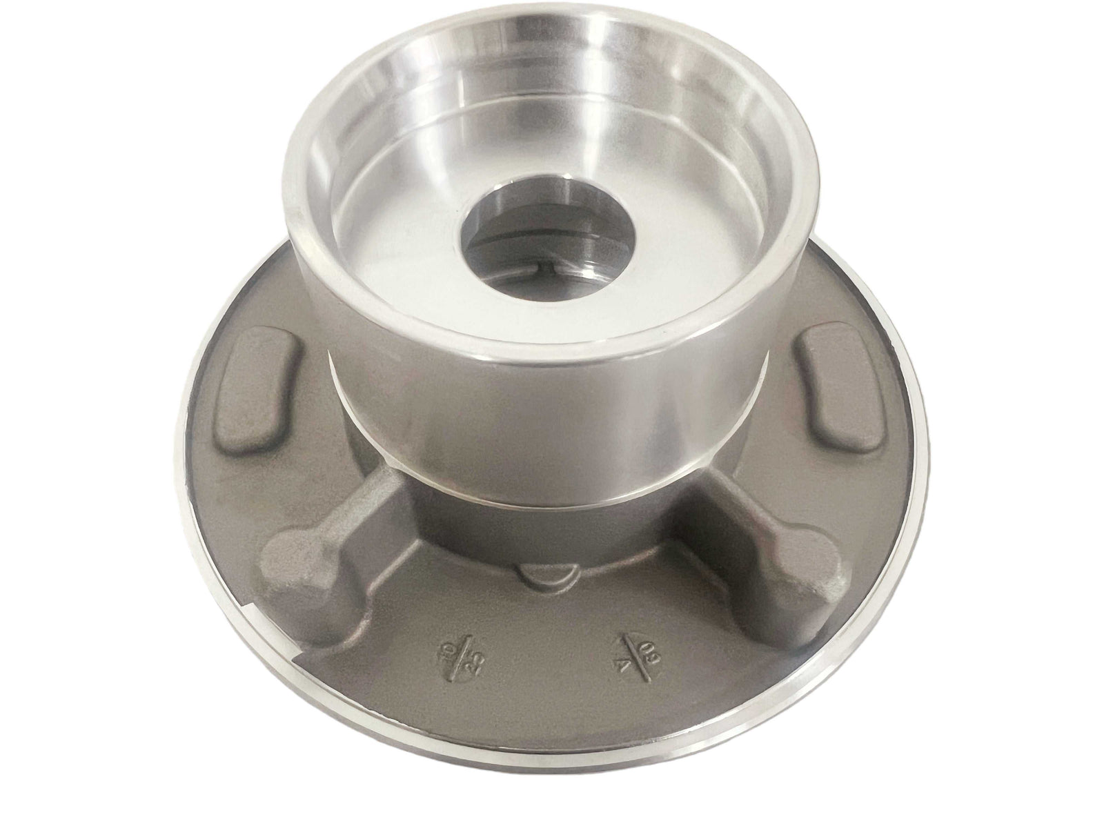 High-strength anodized aluminum air suspension front upper air chamber cover with rubber sealing for vehicle ride comfort and durability