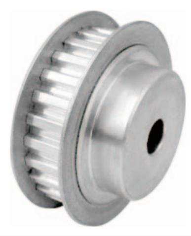 Precision-machined aluminum and steel timing belt pulleys for automotive and industrial motion control applications