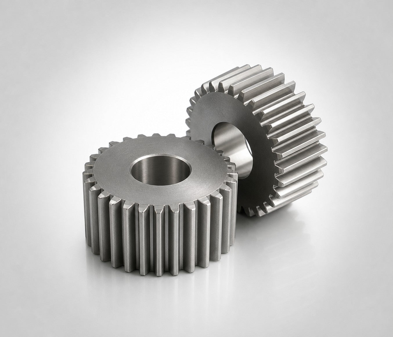 Custom spur gears and straight gear wheels with machined bores