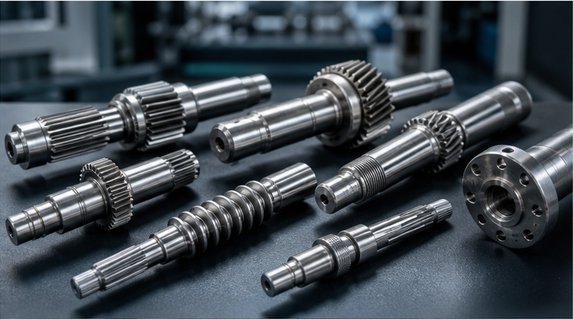 Custom shaft components manufactured for industrial applications