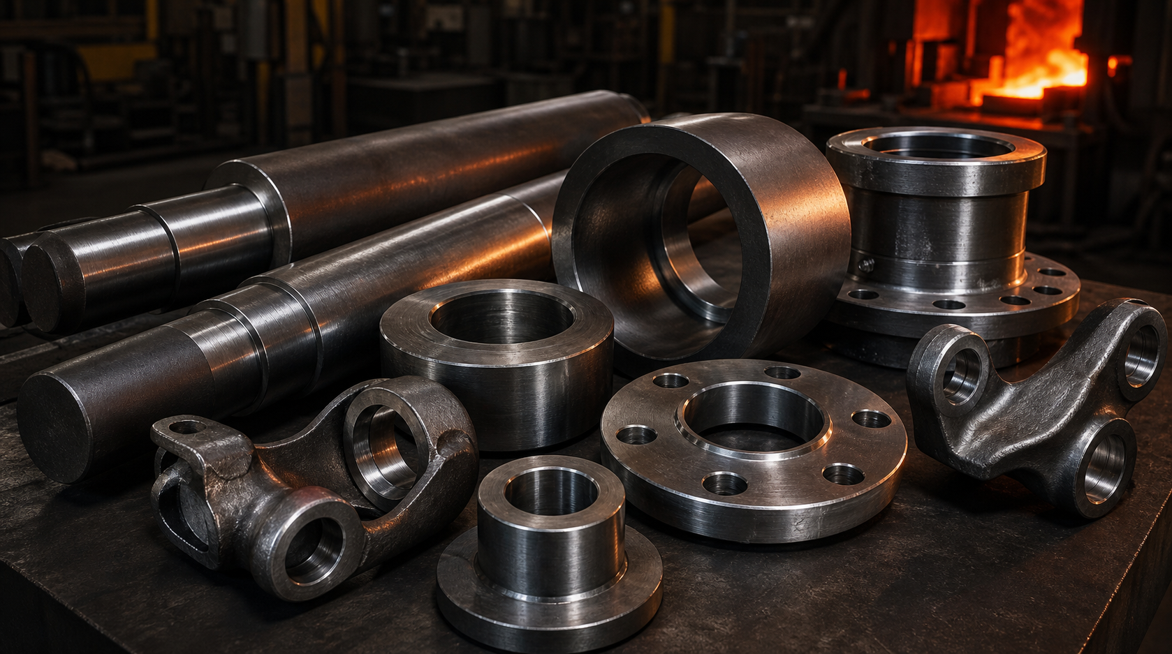 What is a hot-forged machined component?
