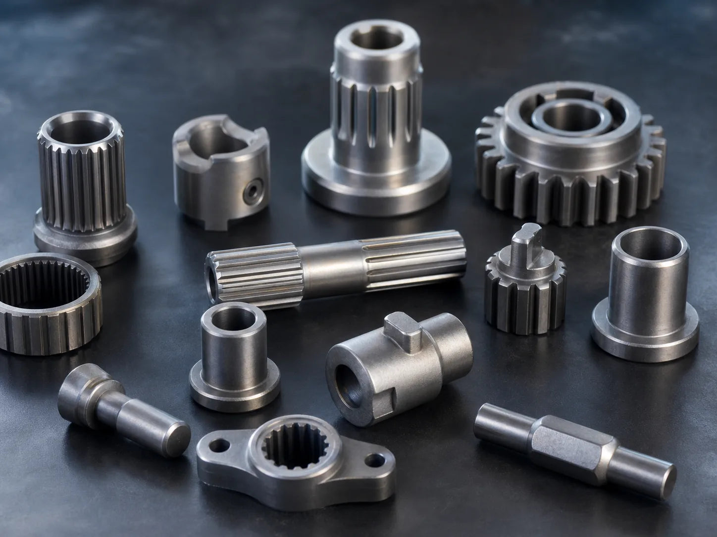 Cold forged precision metal component cluster