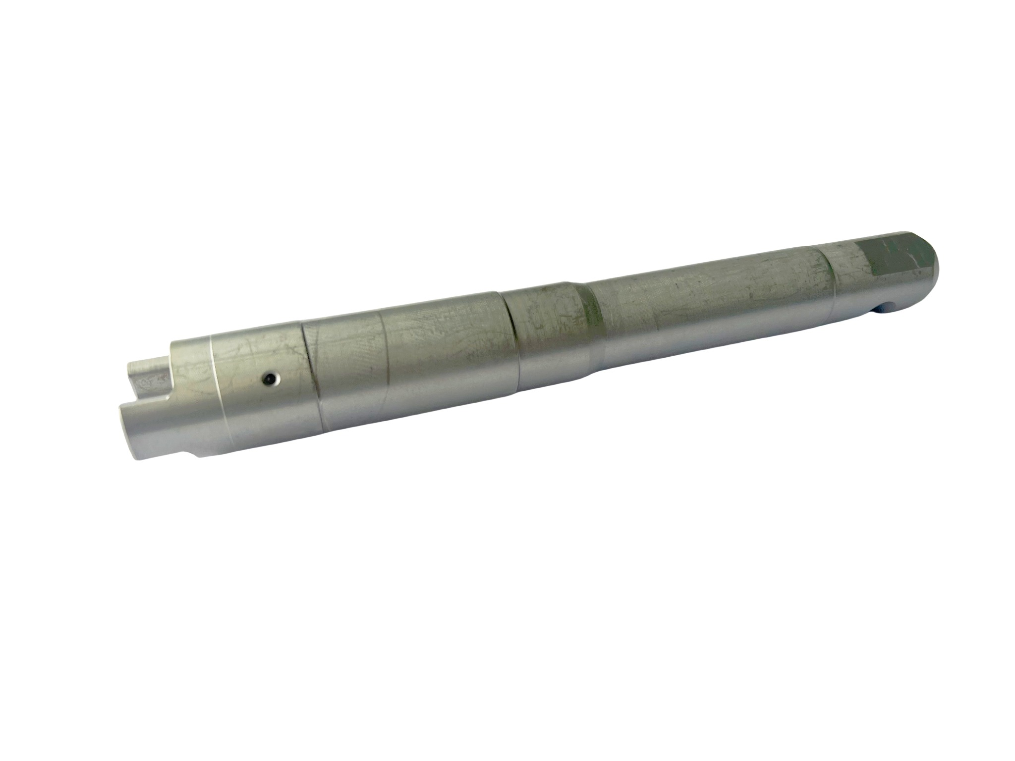 Real automotive steering input shaft with stepped cylindrical features